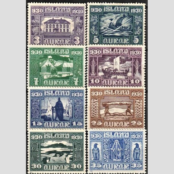 FRIMRKER ISLAND | 1930 - AFA 125-33 - Alting 1000 rs jubilum - 3- 35 aur (minus 20 aur) - Ubrugt