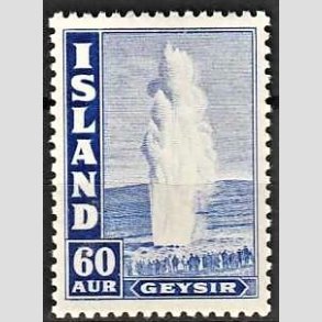 FRIMRKER ISLAND | 1947 - AFA 230B - Geysir - 60 aur bl tk. 11 - Postfrisk