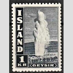 FRIMRKER ISLAND | 1947 - AFA 240B - Geysir - 1 kr. blgr tk. 11 - Postfrisk