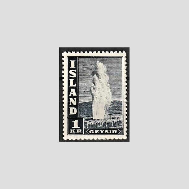 FRIMRKER ISLAND | 1947 - AFA 240B - Geysir - 1 kr. blgr tk. 11 - Postfrisk