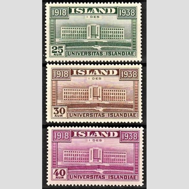 FRIMRKER ISLAND | 1938 - AFA 202-204 - 20 rs uafhngighed - Komplet st - Ubrugt