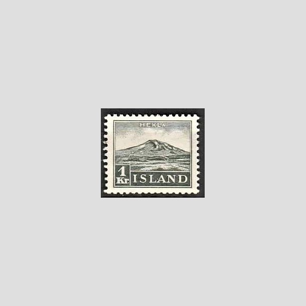 FRIMRKER ISLAND | 1935 - AFA 182 - Vulkanen Hekla - 1 kr. oliven - Ubrugt (Limls)