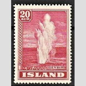 FRIMRKER ISLAND | 1938-39 - AFA 195 - Geysir - 20 aur rd - Ubrugt