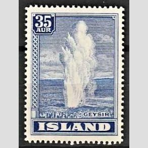 FRIMRKER ISLAND | 1938-39 - AFA 196 - Geysir - 35 aur ultramarin - Postfrisk