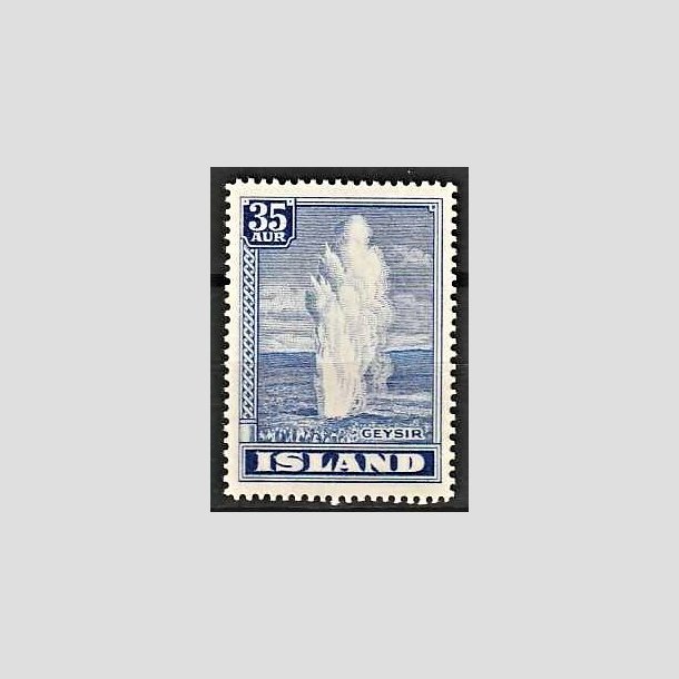 FRIMRKER ISLAND | 1938-39 - AFA 196 - Geysir - 35 aur ultramarin - Postfrisk