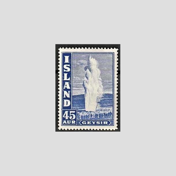 FRIMRKER ISLAND | 1940 - AFA 218 - Geysir - 45 aur ultramarin tk. 14 - Postfrisk