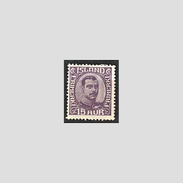 FRIMRKER ISLAND | 1920 - AFA 90 - Kong Christian X - 15 aur violet - Ubrugt