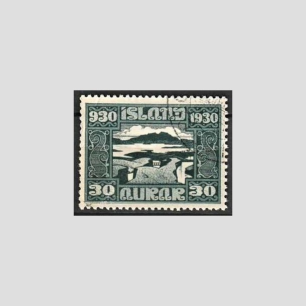 FRIMRKER ISLAND | 1930 - AFA 132 - Alting 1000 rs jubilum - 30 aur mrkgrn - Stemplet