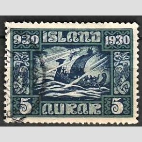 FRIMRKER ISLAND | 1930 - AFA 126 - Alting 1000 rs jubilum - 5 aur mrkbl - Stemplet