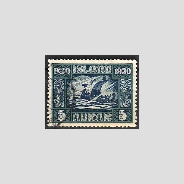 FRIMRKER ISLAND | 1930 - AFA 126 - Alting 1000 rs jubilum - 5 aur mrkbl - Stemplet