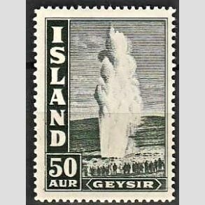 FRIMRKER ISLAND | 1938-39 - AFA 198 - Geysir - 50 aur mrkgrn - Ubrugt