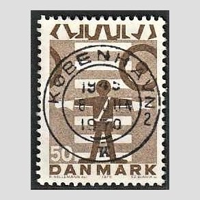 FRIMRKER DANMARK | 1970 - AFA 494 - Trafiksikkerhed - 50 re brun - Pragt Stemplet Kbenhavn