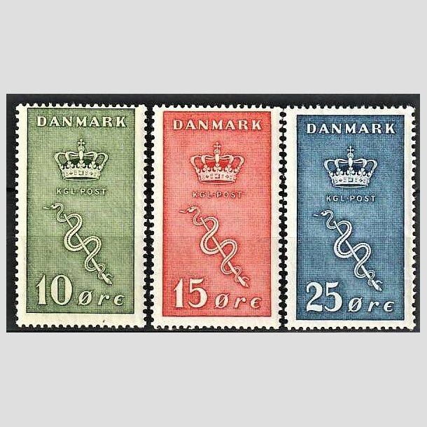 FRIMRKER DANMARK | 1929 - AFA 178,179,180 - 10+5,15+5,25+5 re Krftfrimrker i komplet st - Postfrisk