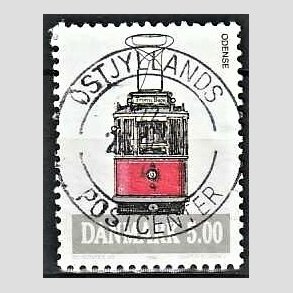 FRIM�RKER DANMARK | 1994 - AFA 1072 - Sporvogne - 5,00 Kr. flerfarvet - Pragt Stemplet