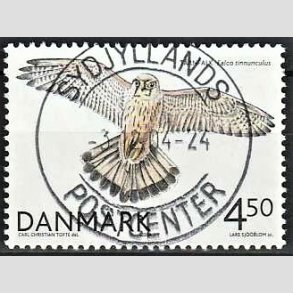 FRIM�RKER DANMARK | 2004 - AFA 1409 - Rovfugle i Danmark - 4,50 Kr. T�rnfalk - Pragt Stemplet 