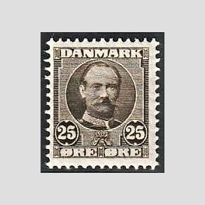 FRIM�RKER DANMARK | 1907 - AFA 57 - Frederik VIII 25 �re sepiabrun - Postfrisk