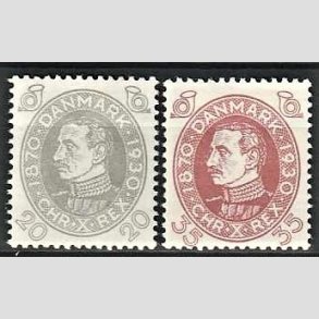 FRIMRKER DANMARK | 1930 - AFA 191,194 - Chr. X 60 r - 20 + 35 re - Ubrugt
