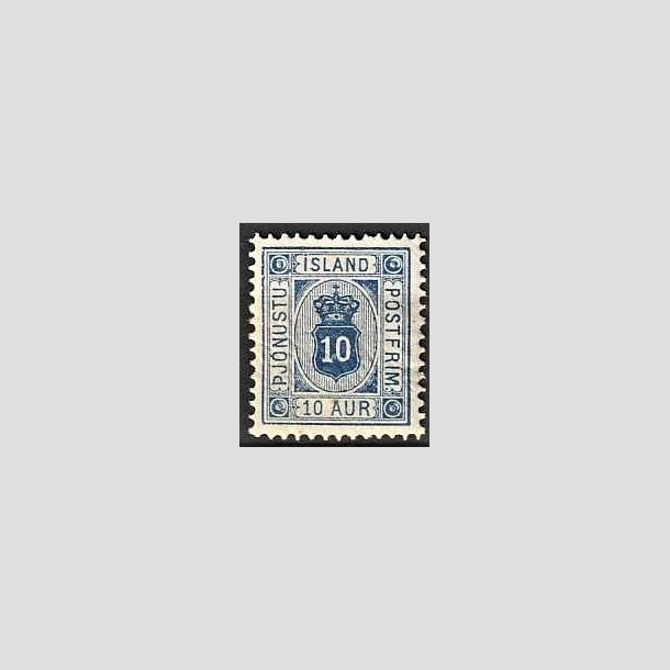 FRIMRKER ISLAND | 1898-1900 - AFA 5B - Tjeneste - 10 aur ultramarin tk. 12 3/4 - Ubrugt