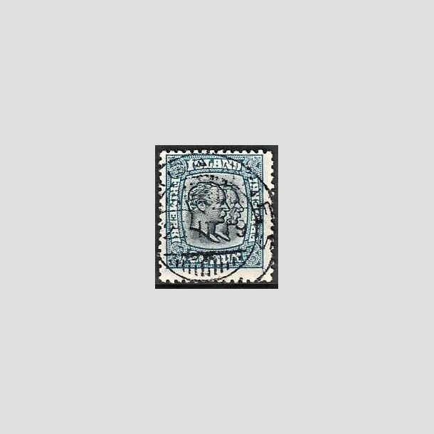 FRIMRKER ISLAND | 1915-18 - AFA 82 - Chr. IX og Frederik VIII - 20 aur bl tk. 14 - Stemplet