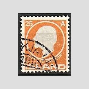 FRIMRKER ISLAND | 1911 - AFA 68 - Jn Sigurdsson - 25 aur orange - Stemplet