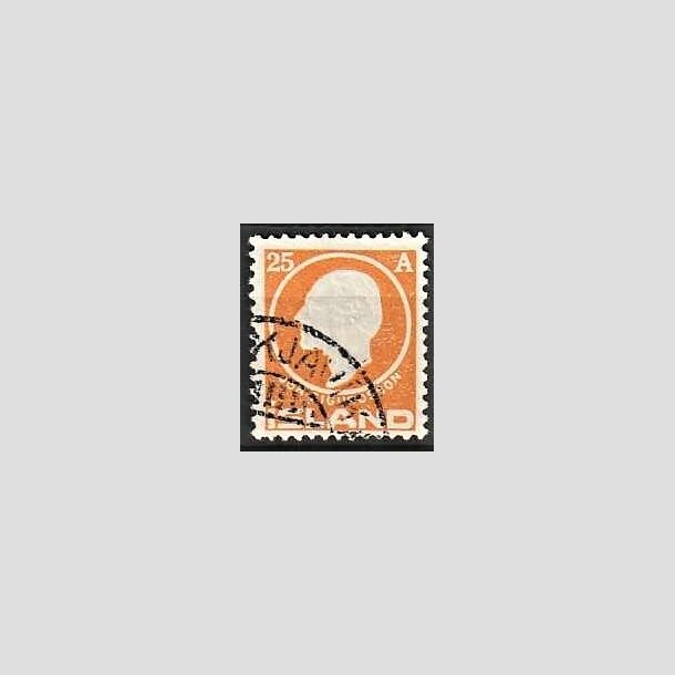 FRIMRKER ISLAND | 1911 - AFA 68 - Jn Sigurdsson - 25 aur orange - Stemplet