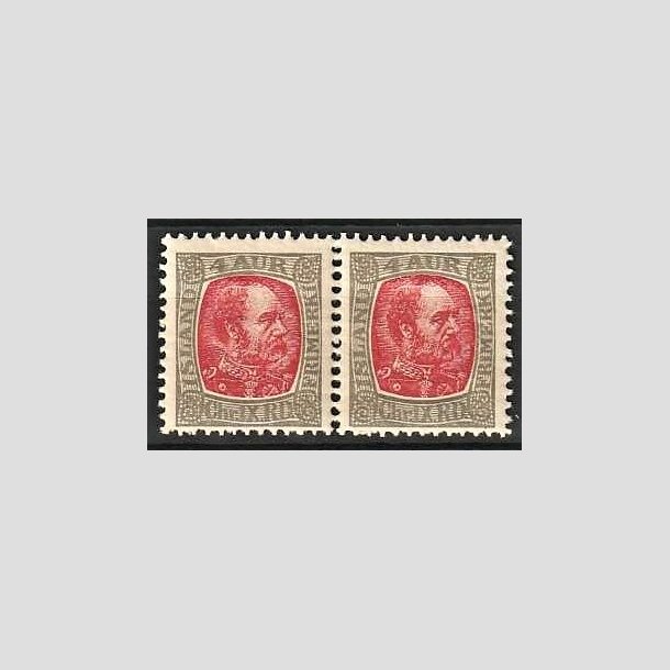 FRIMRKER ISLAND | 1902-04 - AFA 36 - Kong Chr. IX - 4 aur gr/rosa i par - Postfrisk