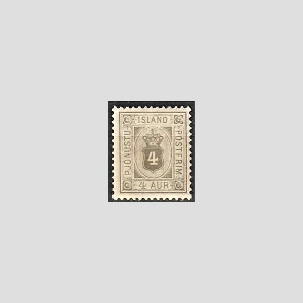 FRIMRKER ISLAND | 1898-1900 - AFA 9B - Tjeneste - 4 aur gr tk. 12 3/4 - Ubrugt