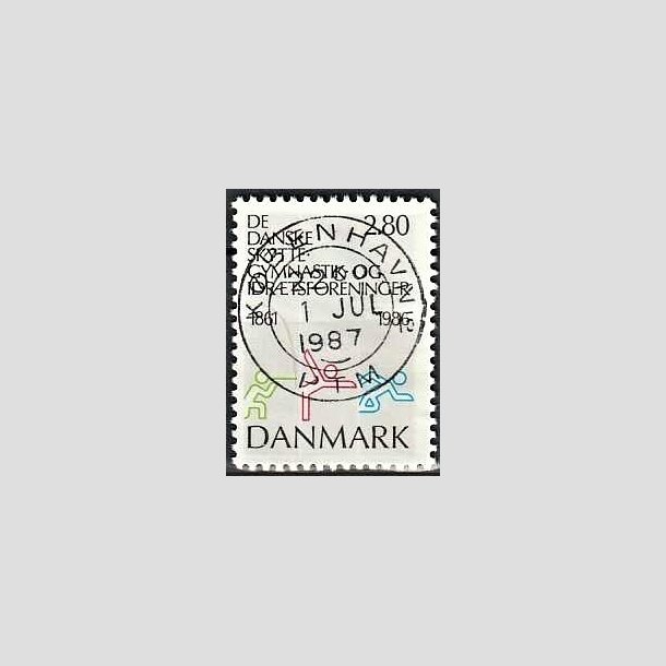 FRIMRKER DANMARK | 1986 - AFA 862 - Dansk Skytte og Gymnastik - 2,80 Kr. flerfarvet - Pragt Stemplet Kbenhavn