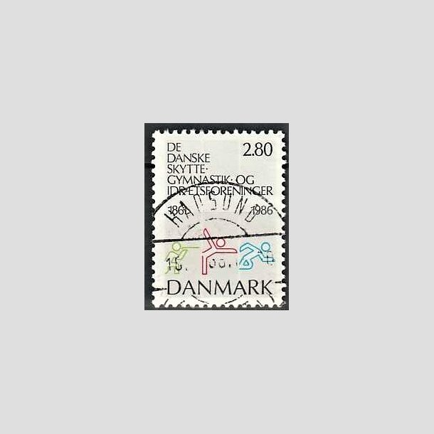 FRIMRKER DANMARK | 1986 - AFA 862 - Dansk Skytte og Gymnastik - 2,80 Kr. flerfarvet - Pragt Stemplet Hadsund