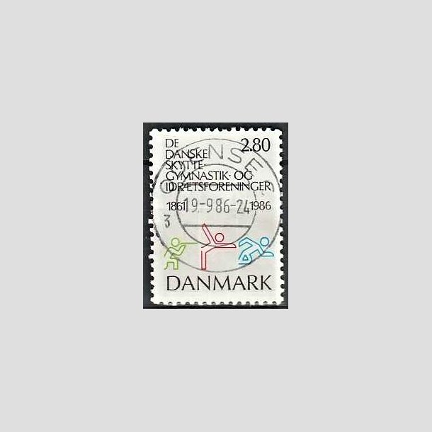 FRIMRKER DANMARK | 1986 - AFA 862 - Dansk Skytte og Gymnastik - 2,80 Kr. flerfarvet - Pragt Stemplet Odense C