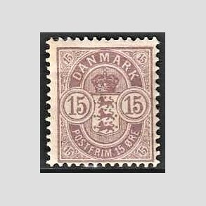FRIM�RKER DANMARK | 1901-02 - AFA 38 - 15 �re gr�lilla - Ubrugt