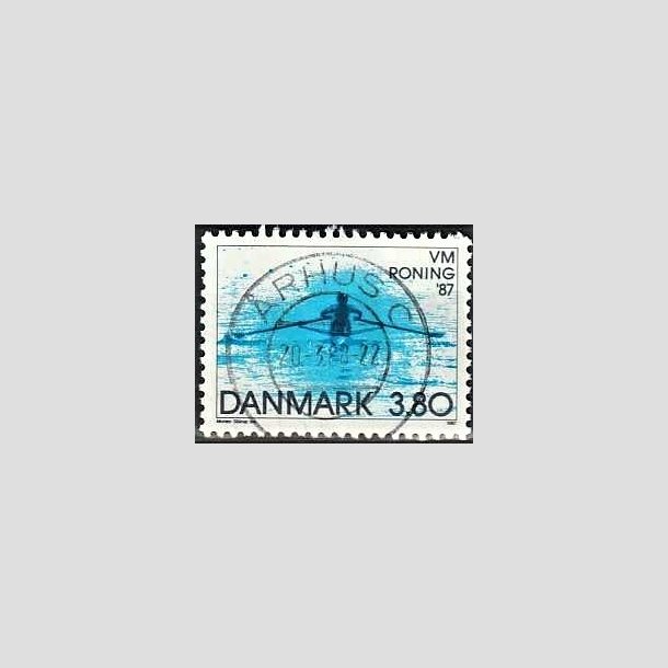 FRIMRKER DANMARK | 1987 - AFA 887 - WM i roning - 3,80 Kr. bl - Pragt Stemplet rhus C