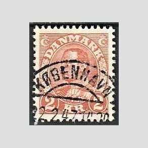 FRIMRKER DANMARK | 1934 - AFA 212 - Chr. X 2 Kr. brunrd - Lux Stemplet 
