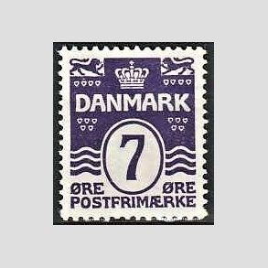 FRIM�RKER DANMARK | 1930 - AFA 184 - B�lgelinie 7 �re violet - Ubrugt