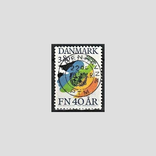 FRIMRKER DANMARK | 1985 - AFA 841 - FN 40 r - 3,80 Kr. flerfarvet - Lux Stemplet Kbenhavn