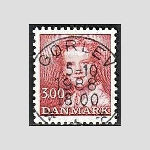 FRIMRKER DANMARK | 1988 - AFA 895 - Dronning Margrethe - 3,00 Kr. rd - Pragt Stemplet Grlev