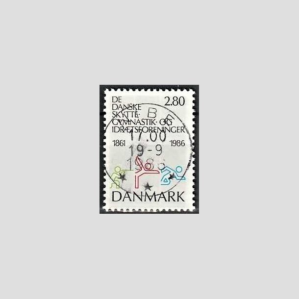 FRIMRKER DANMARK | 1986 - AFA 862 - Dansk Skytte og Gymnastik - 2,80 Kr. flerfarvet - Pragt Stemplet Nibe