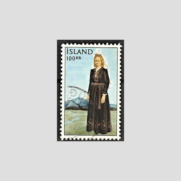 FRIMRKER ISLAND | 1965 - AFA 399 - Islandsk nationaldragt - 100 kr. flerfarvet - Stemplet