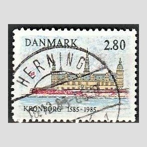 FRIM�RKER DANMARK | 1985 - AFA 840 - Kronborg Slot 400 �r - 2,80 Kr. flerfarvet - Pragt Stemplet Herning