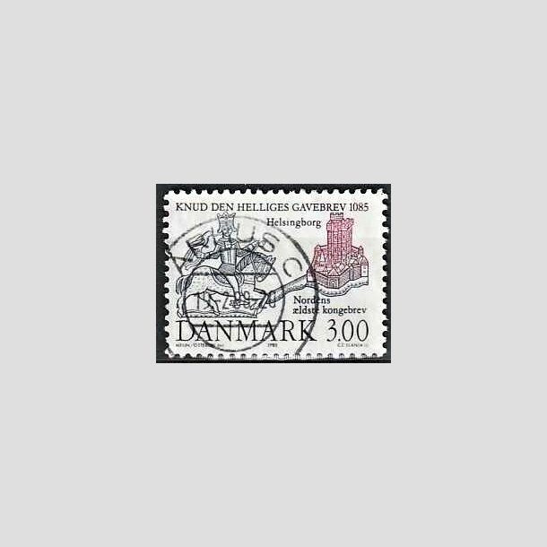 FRIMRKER DANMARK | 1985 - AFA 835 - Domkirken i Lund - 3,00 Kr. mrkbl/lilla - Pragt Stemplet rhus C