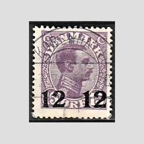FRIMRKER DANMARK | 1926 - AFA 159 - 12 12/15 re violet Chr. X provisorier - Lux Stemplet Kbenhavn