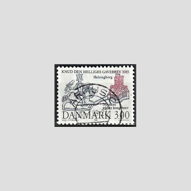 FRIMRKER DANMARK | 1985 - AFA 835 - Domkirken i Lund - 3,00 Kr. mrkbl/lilla - Pragt Stemplet rhus C