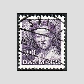 FRIMRKER DANMARK | 1983 - AFA 775 - Dronning Margrethe - 3,00 Kr. violet - Pragt Stemplet Skive