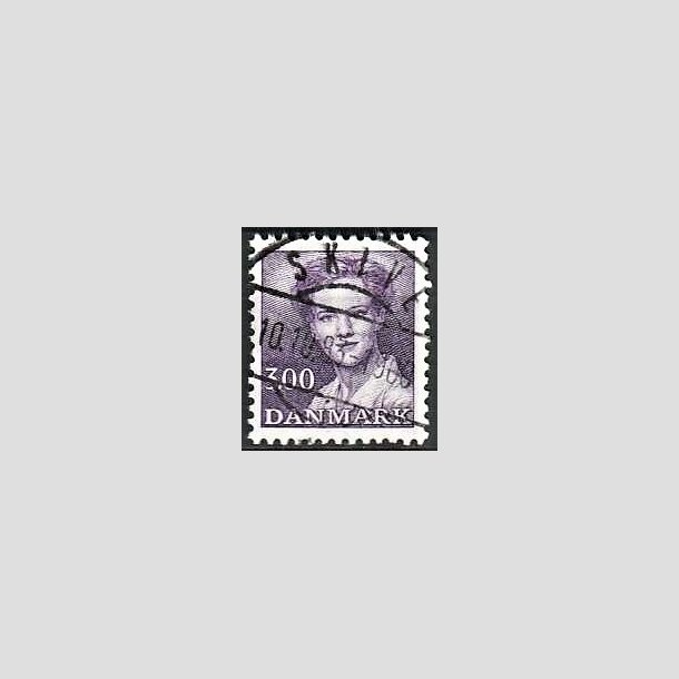 FRIMRKER DANMARK | 1983 - AFA 775 - Dronning Margrethe - 3,00 Kr. violet - Pragt Stemplet Skive