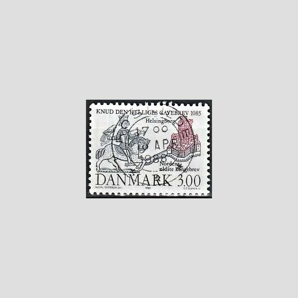 FRIMRKER DANMARK | 1985 - AFA 835 - Domkirken i Lund - 3,00 Kr. mrkbl/lilla - Pragt Stemplet Roskilde