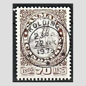 FRIM�RKER DANMARK | 1975 - AFA 594 - H.C Andersen - 70 �re brun/gr� - Pragt Stemplet Kolding