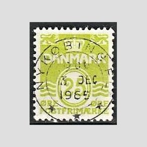 FRIM�RKER DANMARK | 1965 - AFA 430 - B�lgelinie 25 �re lysgr�n - Lux Stemplet Nyk�bing F