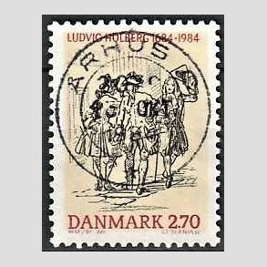 FRIM�RKER DANMARK | 1984 - AFA 814 - Ludvig Holberg - 2,70 Kr. flerfarvet - Pragt Stemplet �rhus C
