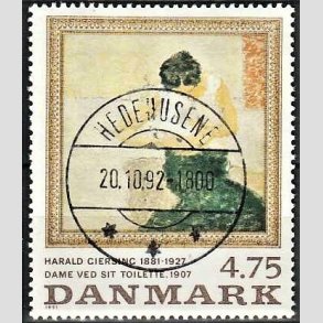 FRIMRKER DANMARK | 1991 - AFA 1005 - Harald Giersing - 4,75 Kr. flerfarvet - Pragt Stemplet Hedehusene