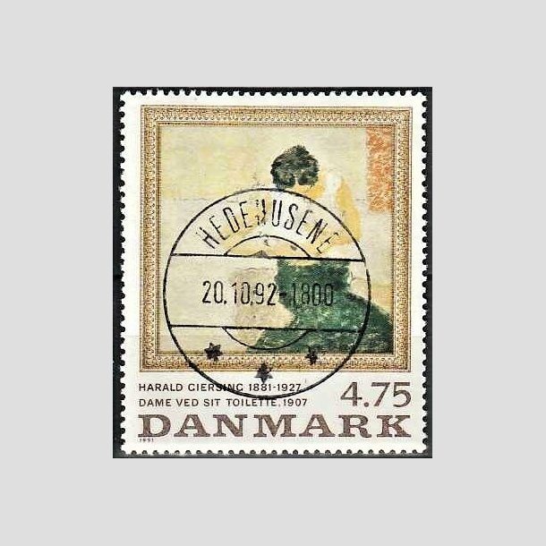 FRIMRKER DANMARK | 1991 - AFA 1005 - Harald Giersing - 4,75 Kr. flerfarvet - Pragt Stemplet Hedehusene